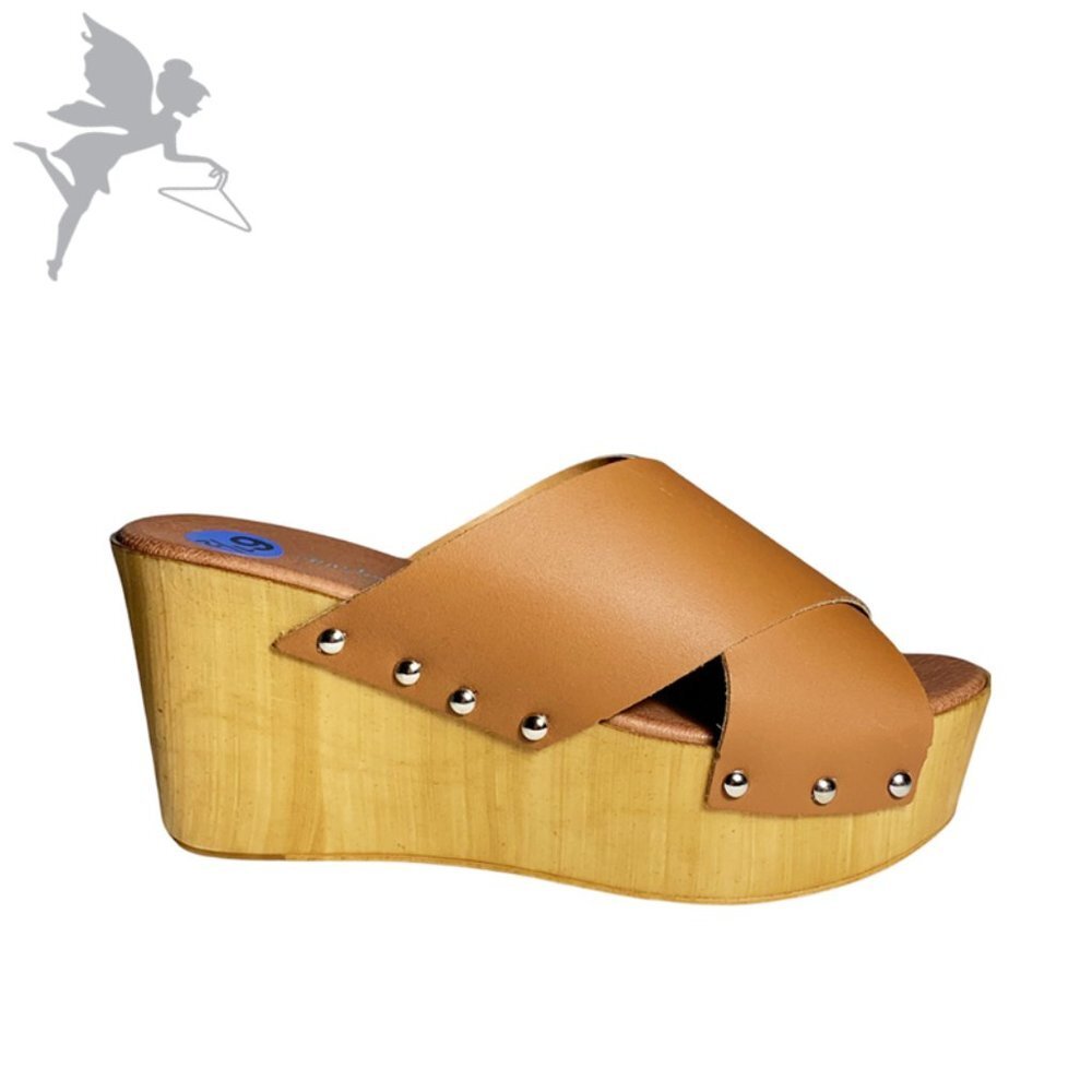 CHARLES DAVID FIji Studded platform mule